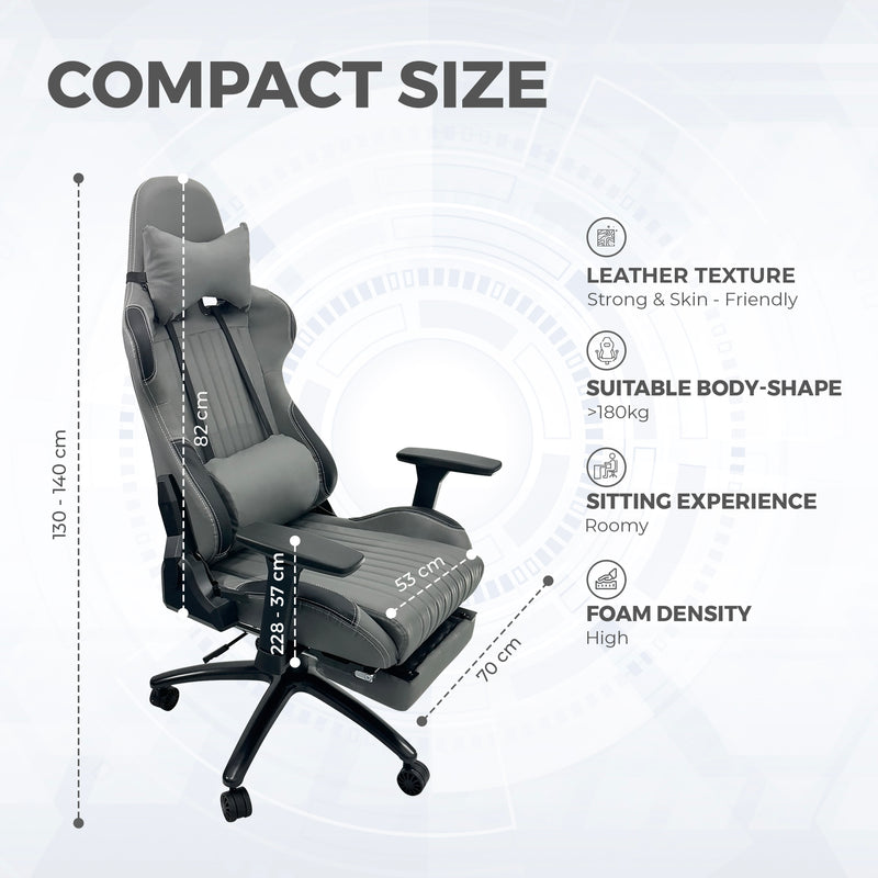 Gaming Chair with Footest Ergonomic Swivel Office Chair Height Adjustable Desk Chair