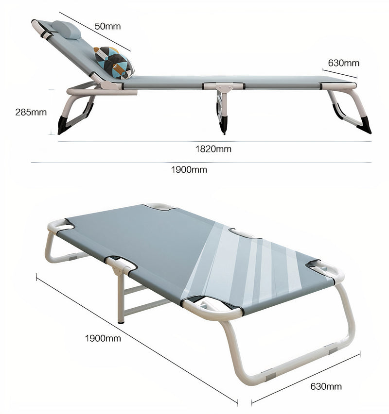 3 Level Adjustable Folding Camping Bed Outdoor Bed Multifunctional Folding Bed